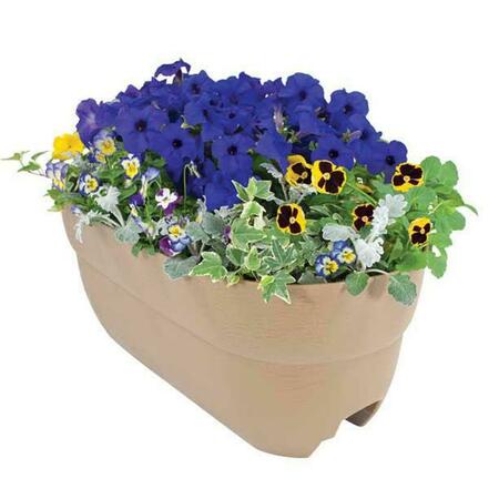 EMSCO GROUP Bloomers Rail Planter 24 in. Multi Planter - Sand 2440-1